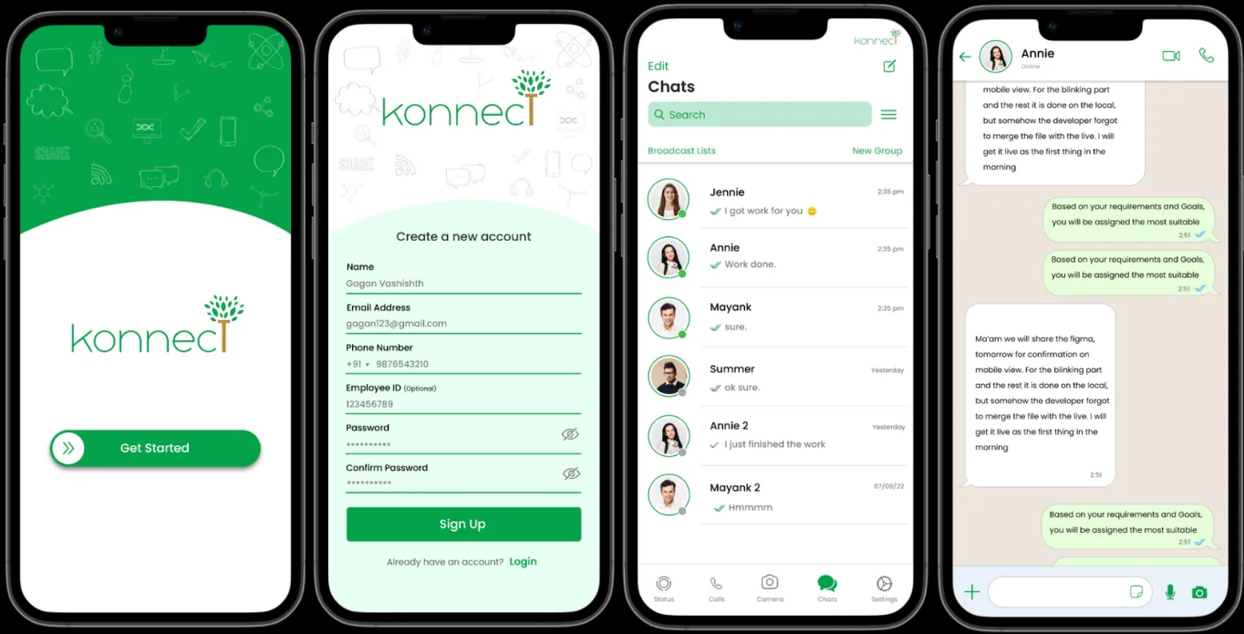 Chat App mobile app developed by Ackrolix