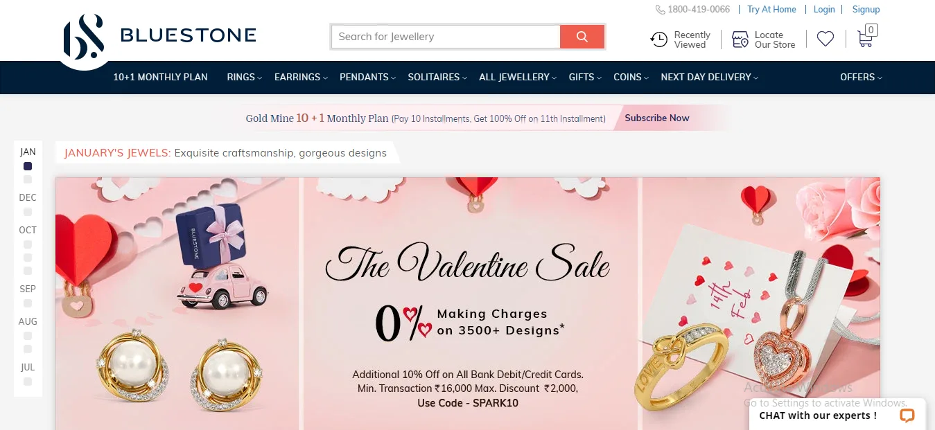 BlueStone ecommerce developed by Ackrolix