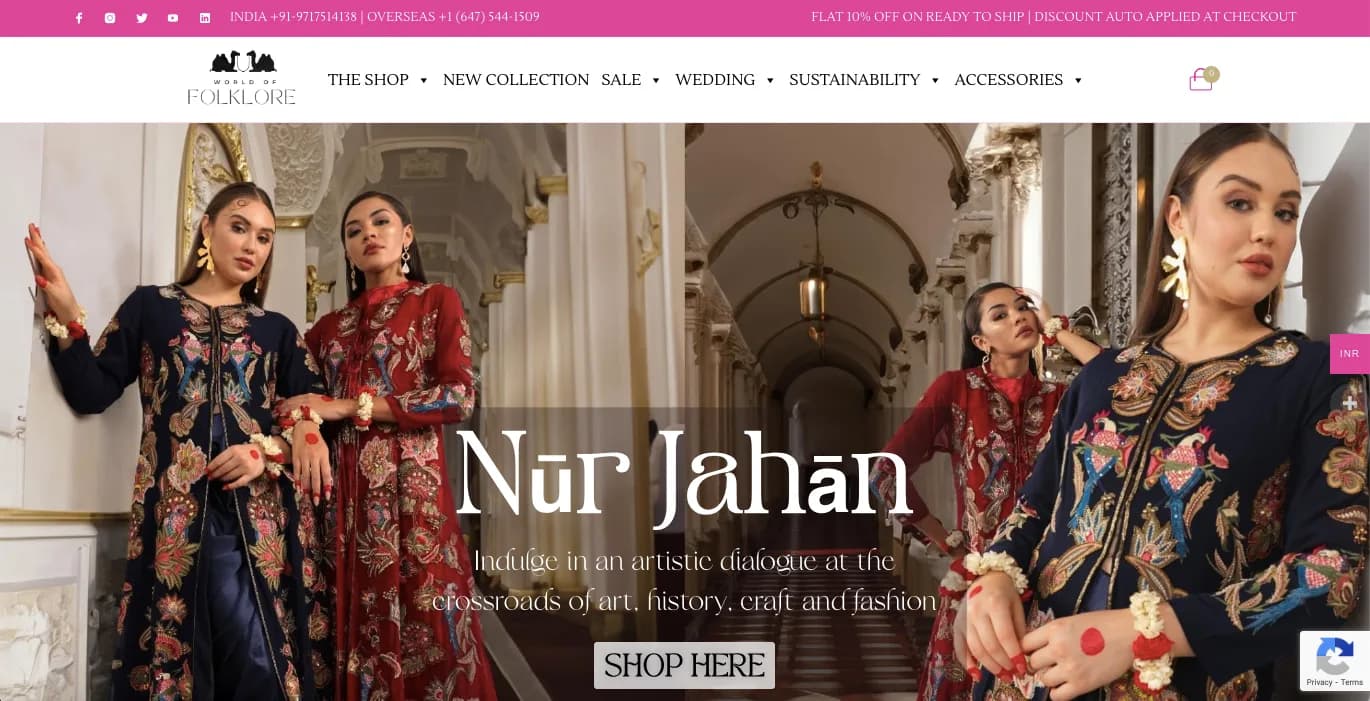 Folklore Collections ecommerce developed by Ackrolix