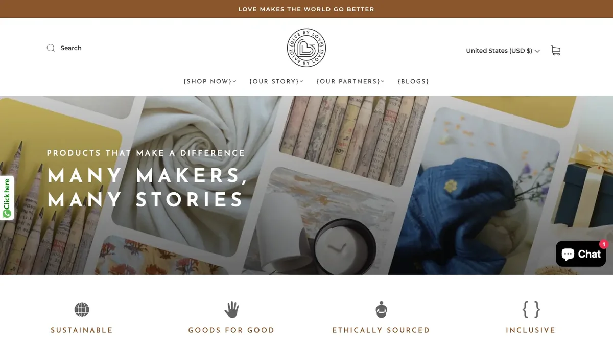 Give by Love: Retail Shopify Store Development