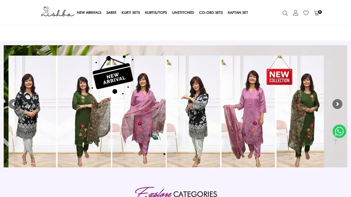 Shop Nishba: Women’s Fashion Shopify Store