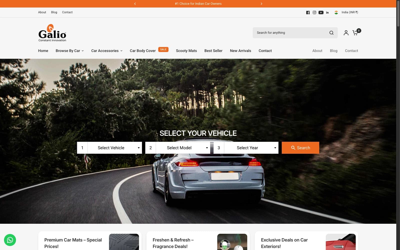 Galio India: Shopify Product Catalog for Automotive Retail