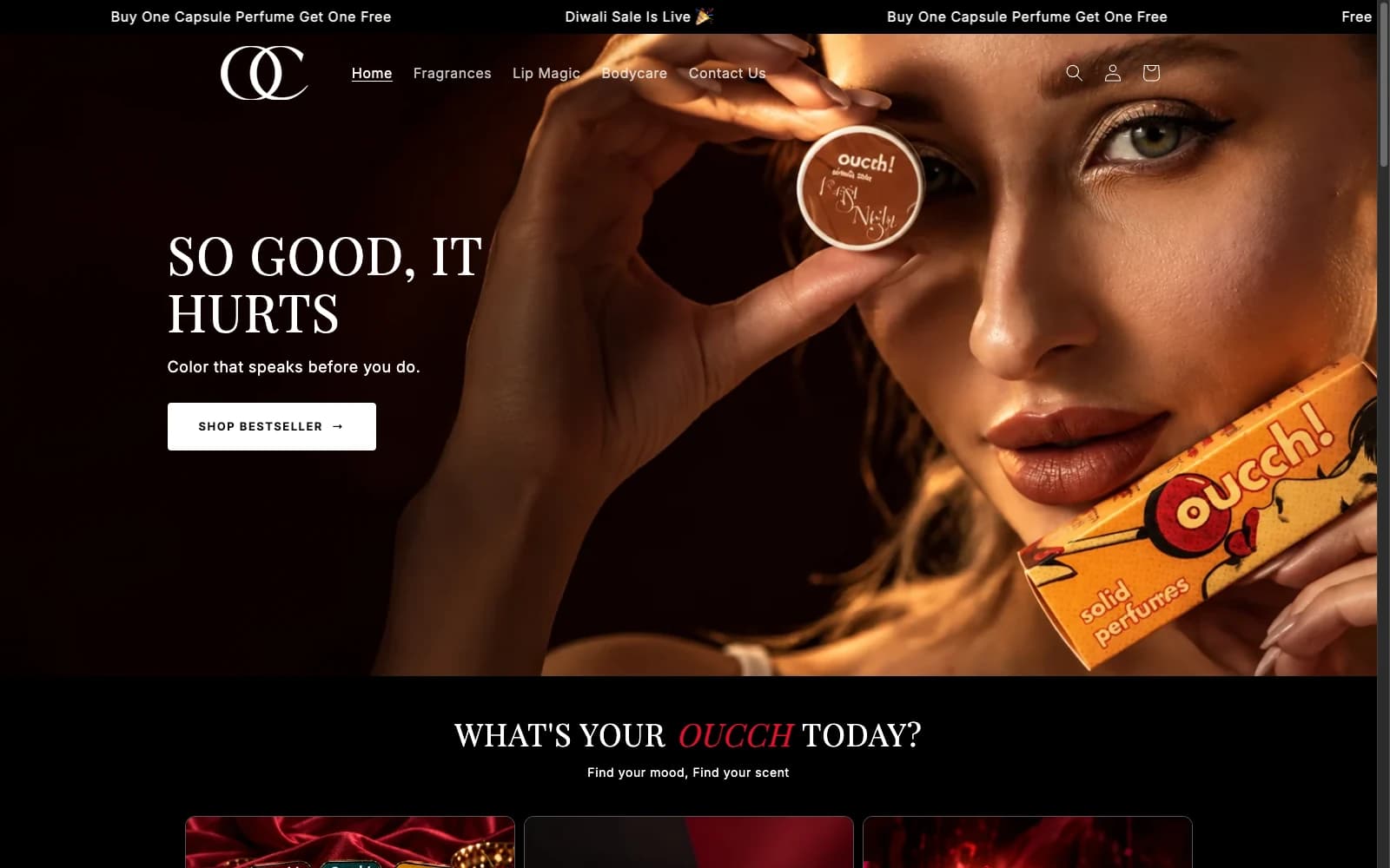 Oucch: Shopify Store for Cosmetics
