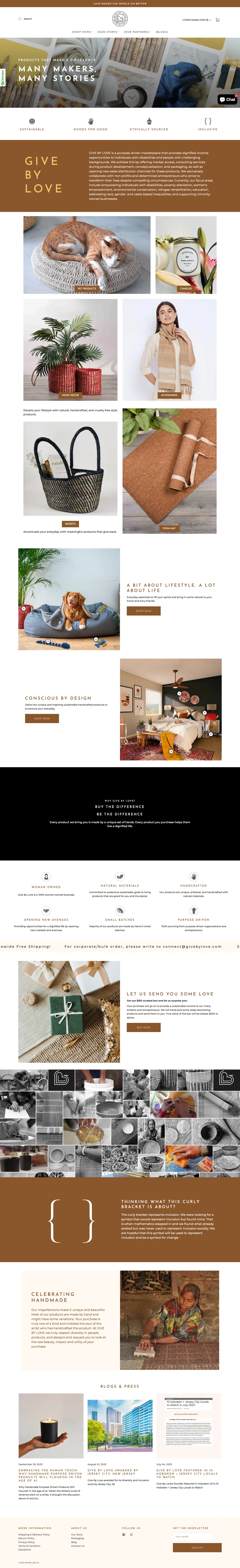 Give By Love ecommerce developed by Ackrolix