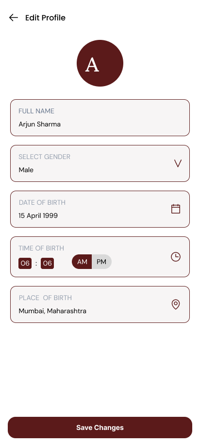 Bhagya Setu profile and birth-details form Bhagya Setu profile and birth-details form