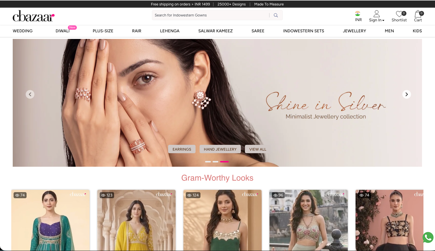CBazaar — Desktop Website CBazaar fashion eCommerce desktop website screenshot